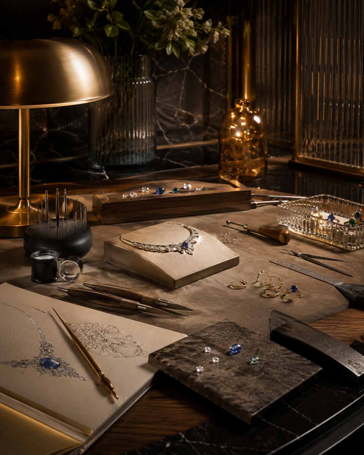 High jewellery craftsmanship and setting detail