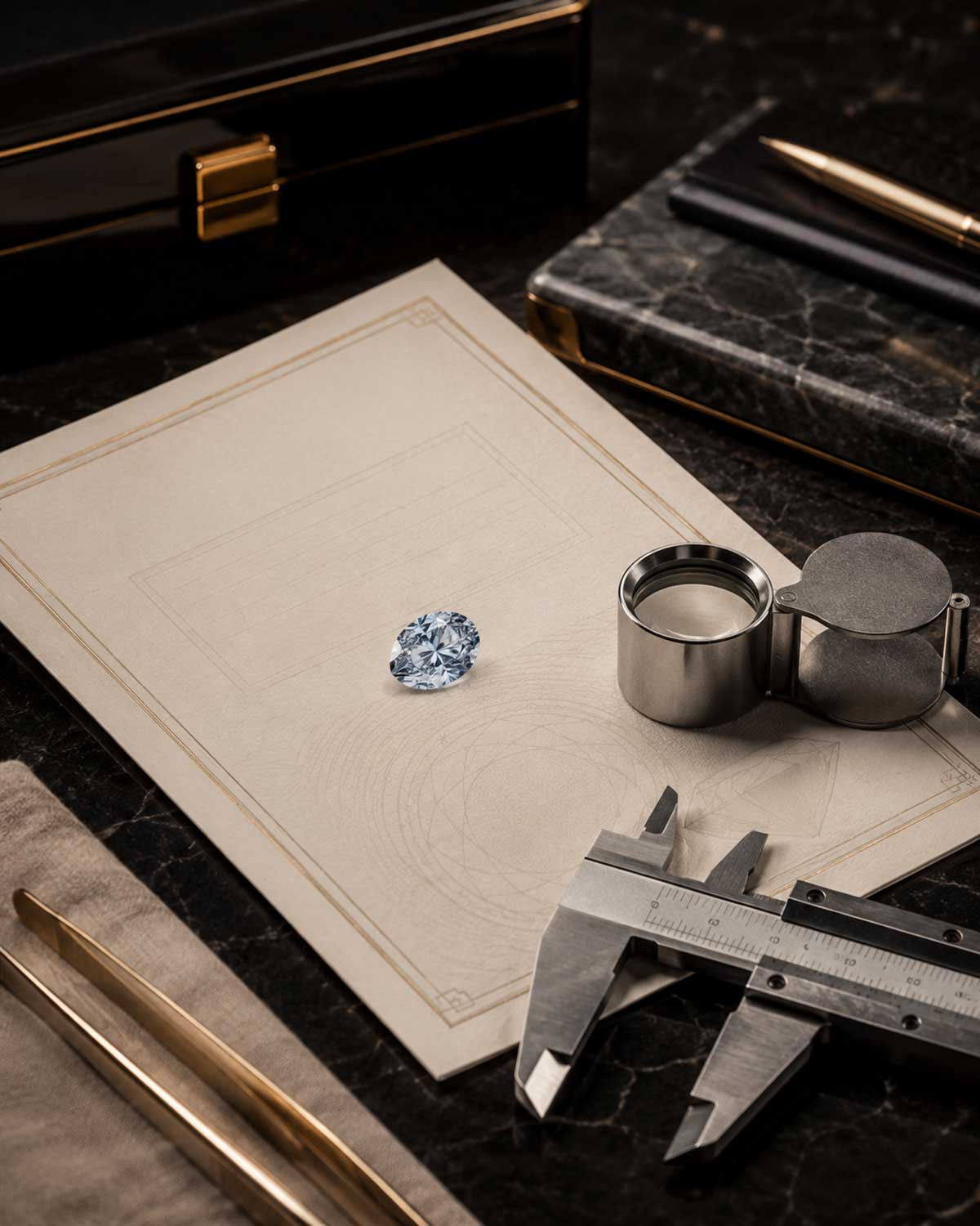 Gemstone inspection, measurement and quality documentation
