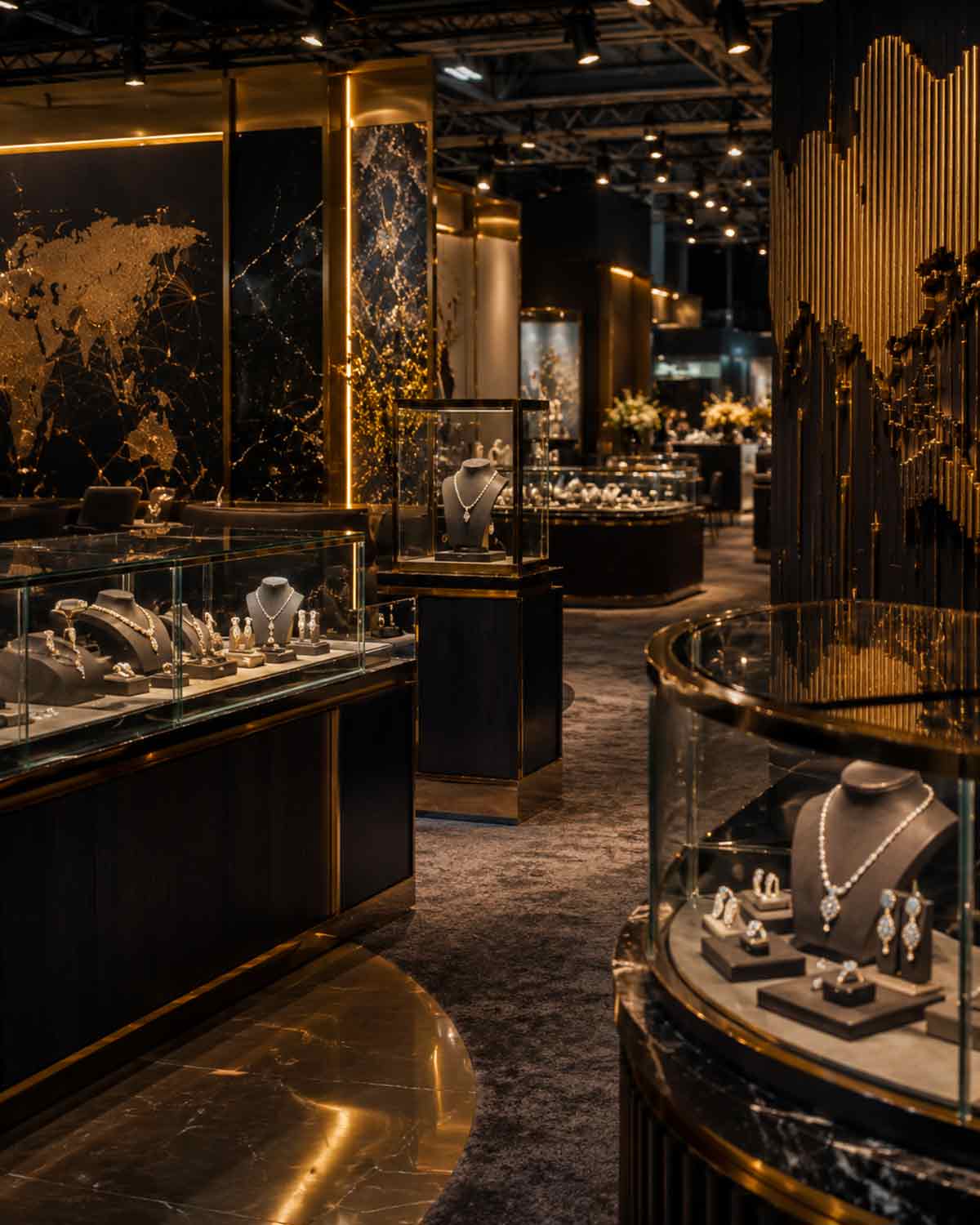 Luxury jewellery exhibition hall