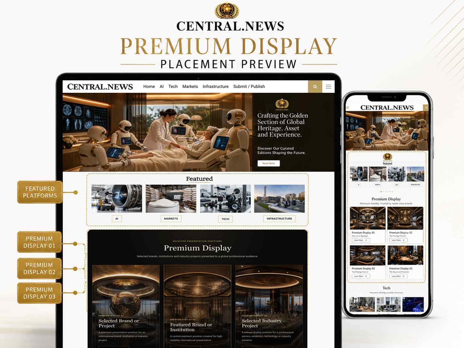 Central.News international premium media presentation environment