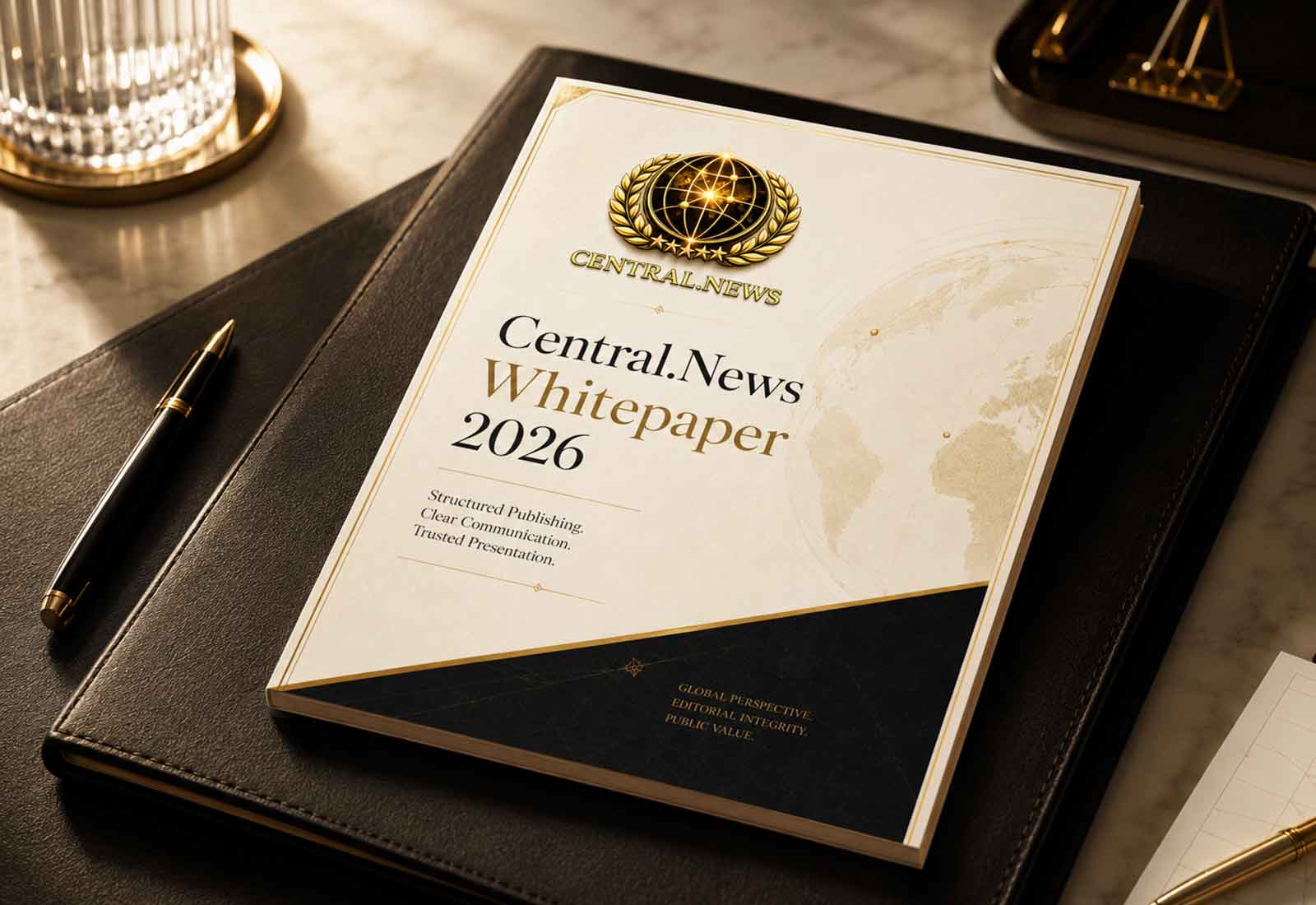 Central.News Whitepaper 2026 presented in a premium professional setting